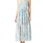 ONLY Damen Onlstar Life Fia Singlet Maxi Dress Ptm, Ether/Aop:star Garden Flower