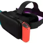 Orzly VR Brille für Nintendo Switch/Switch OLED Konsole Modell fur 3D Virtual Reality Headset Spiele Zubehör Set- Geschenkbox-Edition Schwarz