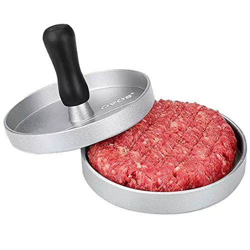 OVOS Burger Pattie Presse Burgerpresse mit 100 Blatt Backpapier