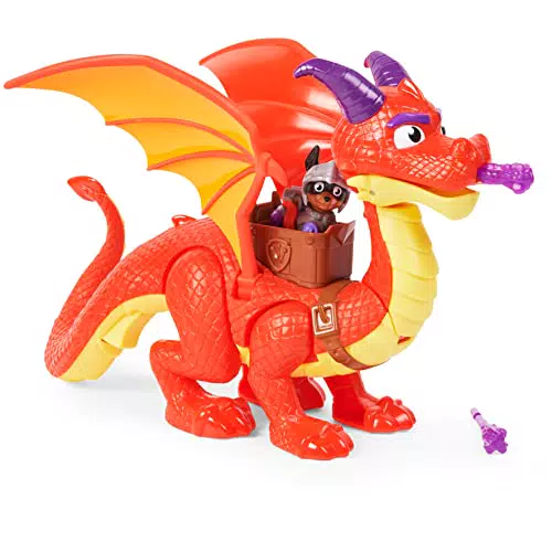 Paw Patrol, Rescue Knights Sparks der Drache Actionfigur mit Spielfigur Claw
