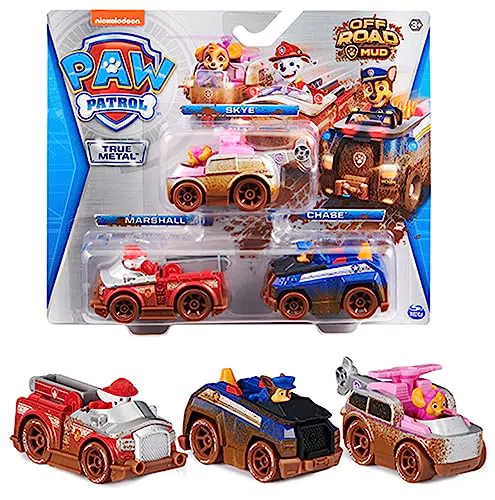 PAW Patrol True Metal 3er-Pack mit 3 Metall-Spielzeugautos von Skye