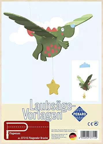 Pebaro 377/1S Laubsägevorlage Mobile Windspiel Fliegender Drache