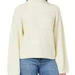 Pieces Damen Pcnell Ls High Neck Knit, Cloud Dancer