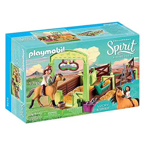 PLAYMOBIL DreamWorks Spirit 9478 Pferdebox Lucky & Spirit