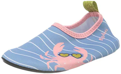 Playshoes Unisex Kinder Barfuß-Schuhe, Blau Pink Krebs