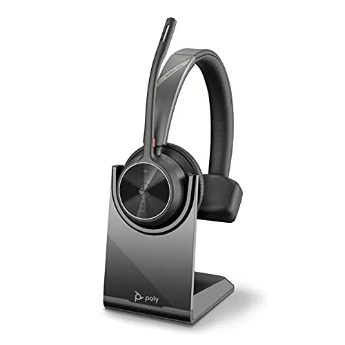 Poly schnurloses Voyager 4310 UC-Headset mit Ladestation Ein-Ohr-Headset USB-C-Bluetooth-Adapter kompatibel mit Teams