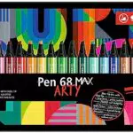 Premium-Filzstift mit dicker Keilspitze - STABILO Pen 68 MAX - ARTY - 20er Metalletui - mit 20 verschiedenen Farben