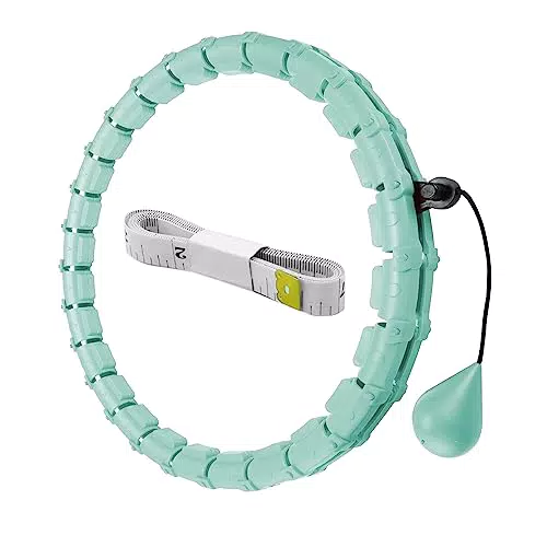 Pterygoid Hoola Hoop Erwachsene, Smart Hula Fitness Reifen mit Gewicht und 24 Abnehmbaren Teilen auch für Anfänger