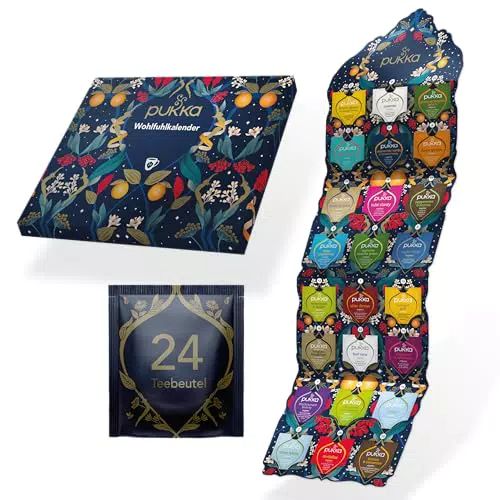 Pukka, Wohlfühlkalender, "Blau", Bio-Kräutertee, Umweltfreundlich