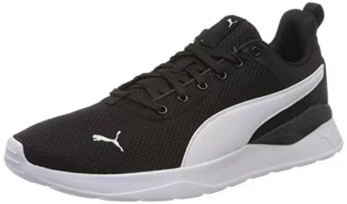 PUMA Anzarun Lite, Sneaker Unisex Erwachsene, Schwarz Schwarz Weiß Silber