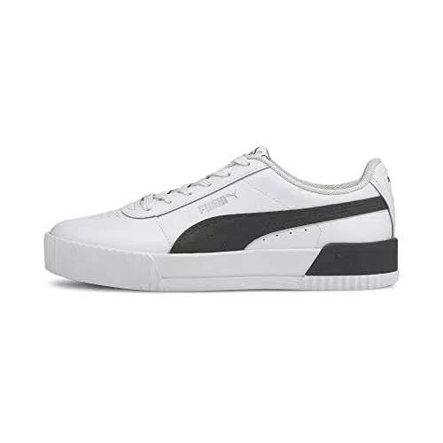 PUMA Damen Carina L Sneakers, White Black Silver