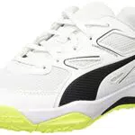 PUMA Unisex Kinder Solarflash Jr Hallenturnschuh, Puma White Puma Black Yellow Alert