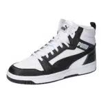 PUMA Unisex Rebound V6 Sneaker, White Black Shadow Gray White