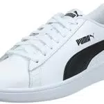 PUMA Unisex SMASH V2 L Low-Top Trainers, PUMA WHITE-PUMA BLACK