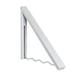 Pureday Wandgarderobe Garderobe Kroko - Hakenleiste - Garderobenhaken - Flur Möbel - Wanddeko - platzsparend zusammenklappbar - Eisen - weiß - ca. 42 x 4
