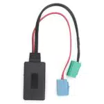 Qiilu Auto Audio Adapter, Mini ISO 6Pin 8Pin Auto Musik Anschluss Bluetooth 5.0 AUX Kabel für Renault Clio/Espace/Kangoo/Laguna