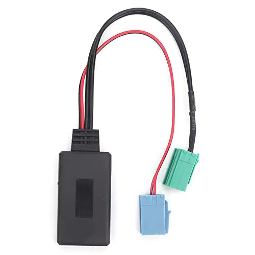 Qiilu Auto Audio Adapter, Mini ISO 6Pin 8Pin Auto Musik Anschluss Bluetooth 5.0 AUX Kabel für Renault Clio/Espace/Kangoo/Laguna