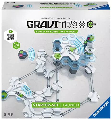 Ravensburger GraviTrax Power Starter-Set Launch - Erweiterbare Kugelbahn mit elektronischen Elementen und Fernsteuerung. Murmelbahn