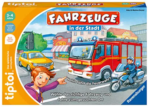 Ravensburger tiptoi Spiel 00127 Fahrzeuge in der Stadt - Lernspiel ab 3 Jahren