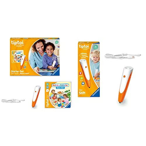 Ravensburger tiptoi Starter-Set 00112 - Stift und Bilderbuch Suchen und Entdecken Meine Welt - Lernsystem & Stift 00110 - Das spielerische Lernsystem