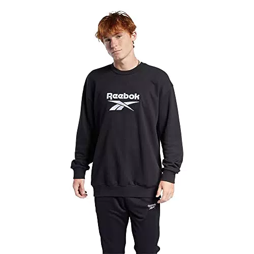 Reebok Herren Cl F Vector Crew Sweatshirt, Black, S