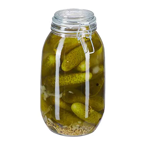 Relaxdays Einmachglas, 3 Liter, mit Deckel & Bügelverschluss