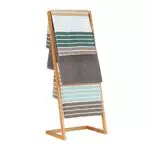 Relaxdays Handtuchhalter freistehend, Leiterregal mit 4 Handtuchstangen