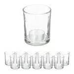 Relaxdays Teelichtgläser, 12er Set, Teelichthalter aus Glas