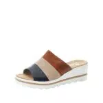 Rieker Damen 67492 Sandale, Blau Kombi