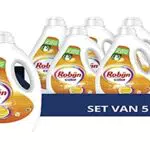Robijn Color Flüssigwaschmittel, für Buntwäsche und farbige Wäsche - 5 x 36 Wäschen - Sparpack