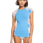 Roxy ROXY - Kurzärmliger Rashguard mit Halbreißverschluss für Frauen