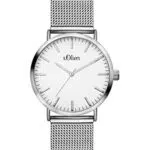 s.Oliver Damen Analog Quarz Armbanduhr mit Edelstahlarmband SO-3270-MQ