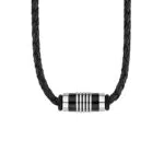 s.Oliver Halsband Edelstahl Leder Herren Halsschmuck