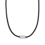s.Oliver Halsband Edelstahl Leder Jungen Kinder Halsschmuck