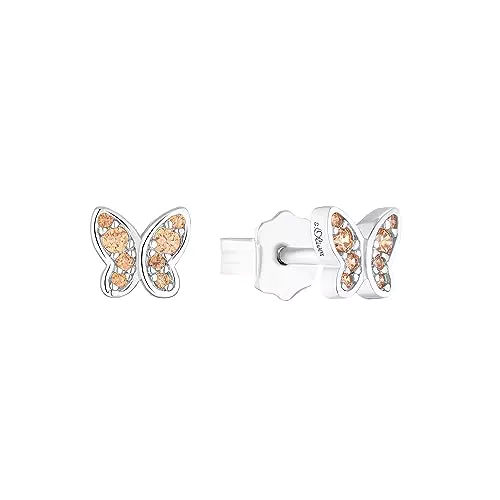 s.Oliver Ohrstecker 925 Sterling Silber Mädchen Kinder Ohrschmuck