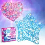 SAITCPRY 3D String Art Kit, Bastelset Mädchen Kinder ab 9 10 11 Jahre Geschenke ab 8-14 Jahre Mädchen Spiele ab 9-12 Jahren Laterne Handgefertigte Dekorationen