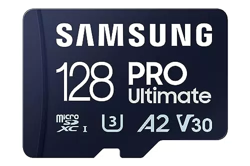 Samsung PRO Ultimate microSD-Karte + SD-Adapter, 128 GB