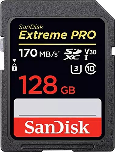 SanDisk Extreme PRO 128GB SDXC Memory Card up to 170MB/s