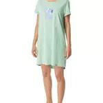 Schiesser Damen Sleepshirt 1/2 Arm, 85cm Nachthemd, Mint