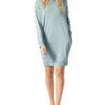 Schiesser Damen Sleepshirt, 90cm Nachthemd, graublau