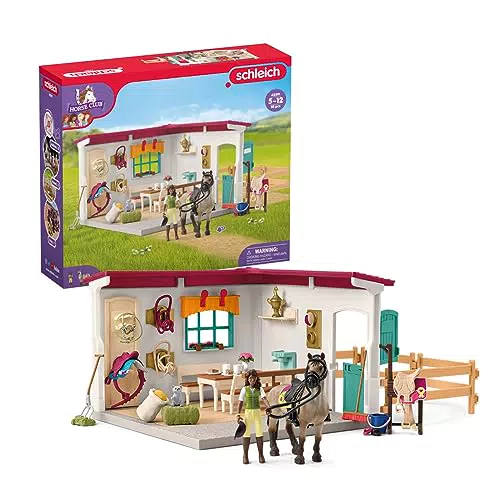 schleich 42591 HORSE CLUB Sattelkammer, 85 Teile Spielset mit schleich Pferde Figur
