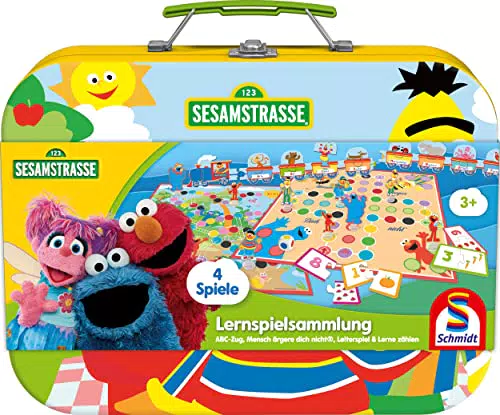 Schmidt Spiele 40640 Lernspielsammlung für Kinder, Sesamstraße Design