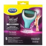 Scholl Velvet Smooth elektrischer Hornhautentferner Pro Zur Hornhaut Entfernung auf nassen und trockenen Füßen Wiederaufladbar 1 Gerät + Ladestation