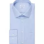 Seidensticker Herren Herren Business Hemd Regular Fit Langarm Struktur Baumwolle Businesshemd