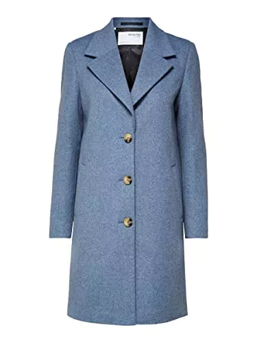 SELECTED FEMME Damen Slfnew Sasja Wool Coat B Noos Mantel