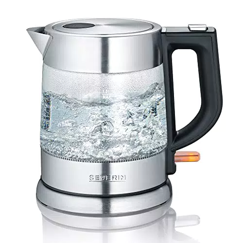 SEVERIN Glas Wasserkocher, leistungsstarker und kompakter Wasserkocher in hochwertigem Design