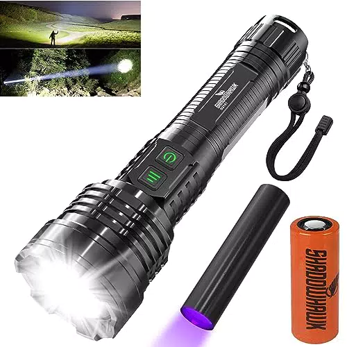 Shadowhawk Taschenlampe LED Aufladbar, Extrem Hell 20000 Lumen Taschenlampen USB