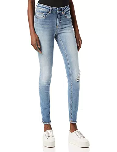 Skinny Stretch Ankle Jeans ONLY, Destroyed Denim Hose