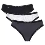 sloggi Damen 24/7 Weekend Tai C3P Slip, Black Combination
