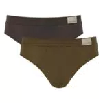sloggi men Herren GO Natural Brief C2P Midi, Brown-Dark Combination